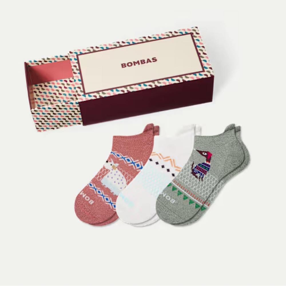 Bombas Colorful Ankle Socks Trio - size small